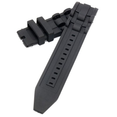 26mm Gummi Uhrband Uhrarmband für Invicta Pro Diver Chronograph Collect schwarz