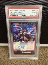 2024 Topps Chrome Rookie Autographs Caleb Williams #RA-CWI RC Auto PSA 10