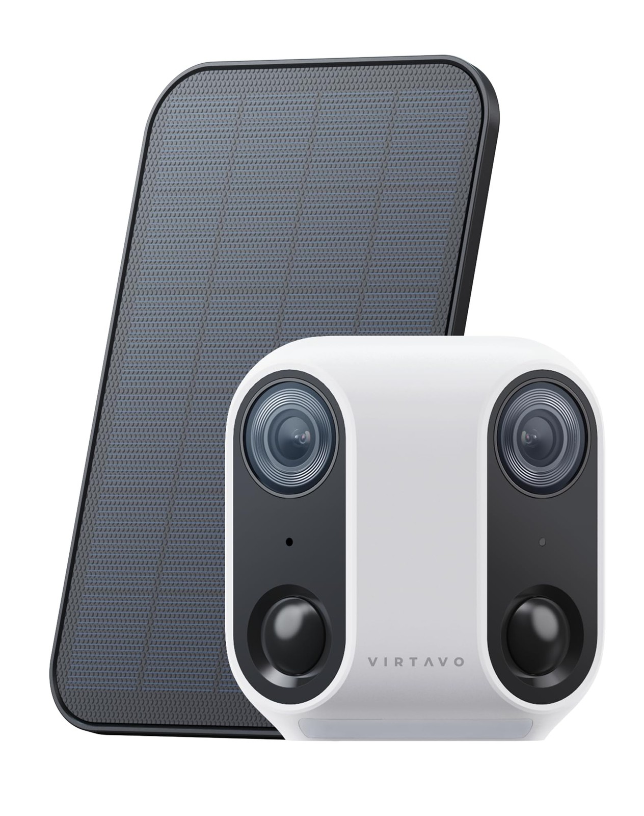 ✅Videocamera di Sorveglianza Doppia Lente Solare Telecamera WiFi Esterno 160° IR