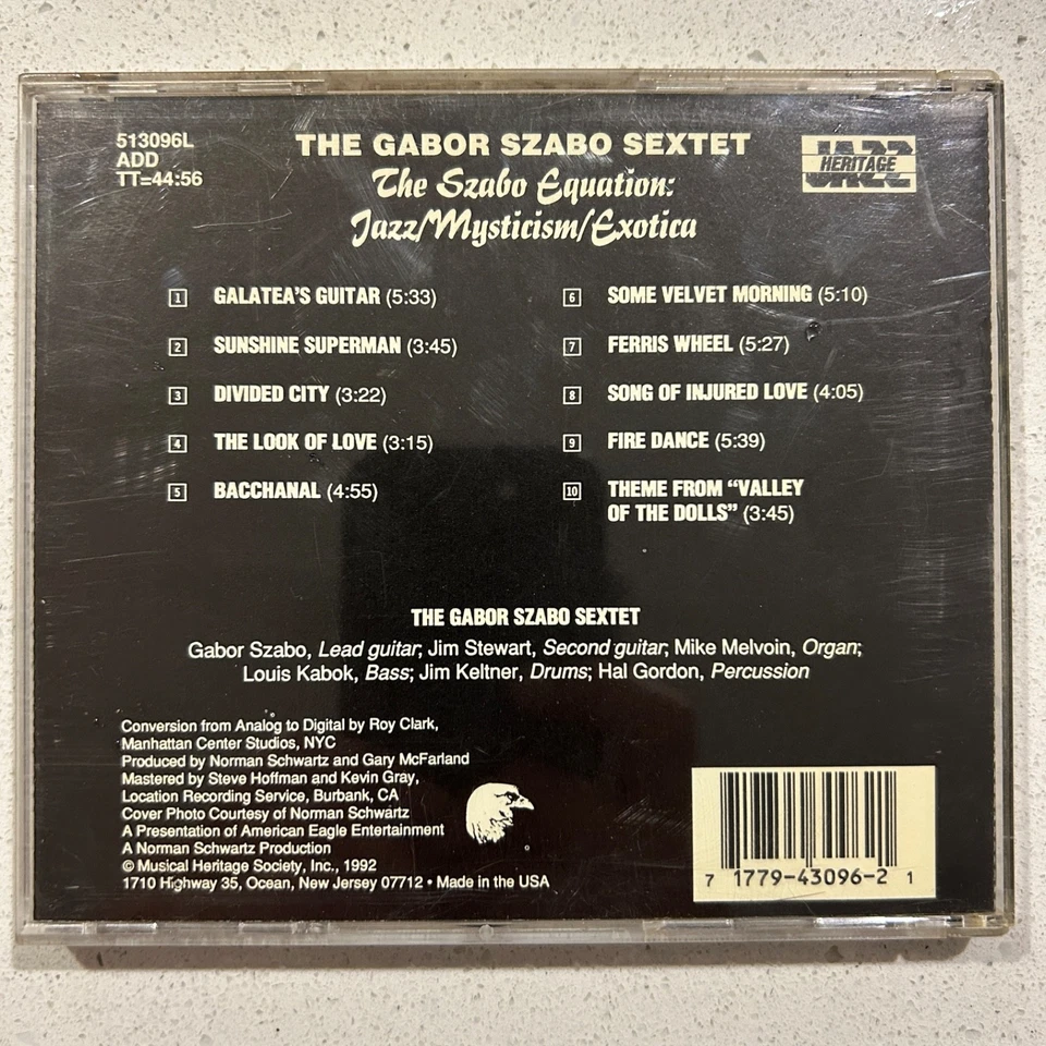 Gabor Szabo Sextet - The Szabo Equation: Jazz, Mysticism, Exotica CD Foto 2 de 3
