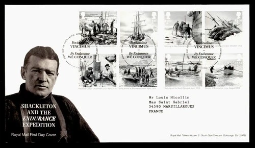 DR WHO 2016 GB FDC SHACKLETON ENDURANCE EXPEDITION ANTARCTIC COMBO M77380