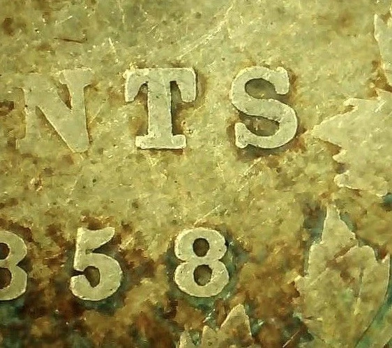 1858 Canada 5 Cents Large Date - RP2, VF - Image 3 of 3