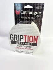 2-Rolls 1”x10’ Each Gription Multi-Purpose Gripping Cat Tongue Clear Grip Tape