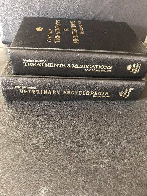 Equine Research Horse Care Books Lot 2 Veterinary Encyclopedia Treatments 1977