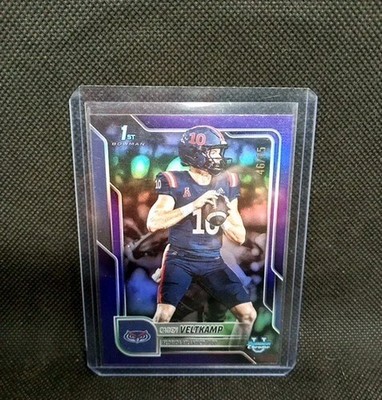 Caden Veltkamp Purple Refractor Auto /75- 2025 Bowman Chrome U #BCA-CV