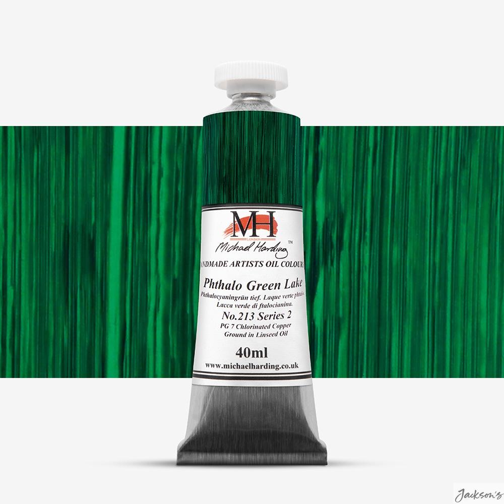 Michael Harding Oil Paint Linseed 40ml Phthalo Green Lake For Artists