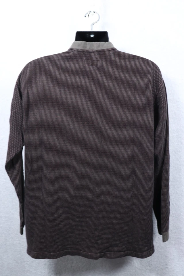 VTG St. John's Bay Men's Waffle Thermal Shirt Henley Medium Long-sleeve Outdoor - Image 3 of 4