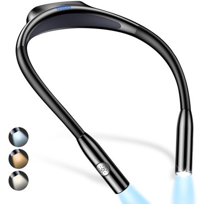 LED Neck Reading Light,Book Light for Reading in Bed-Eye Caring 3 Colors, Dim...