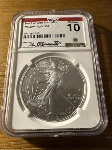 2023  W est Point Mint Silver Eagle MS 10 NGC‑X Signed  Beautiful 🔥