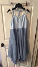Revolution Dancewear Women  s Medium Light Blue Sequin Dance Dress RC21629
