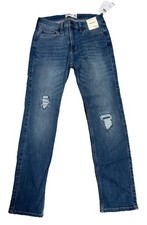 Abercrombie Kids Skinny Denim Jeans Size 13/14 NWT Distressed Light Denim  