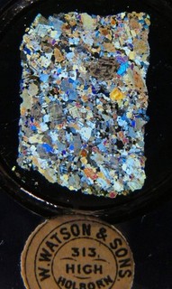 Antique microscope slide by Watson. Geology. "Granite from Heidelberg".