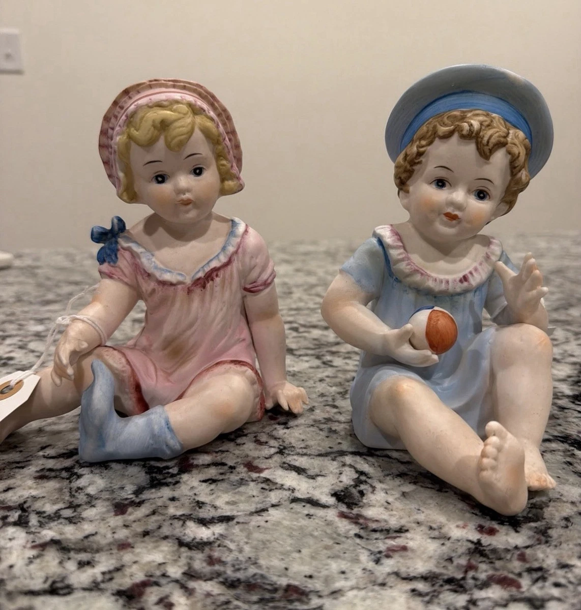* antique figure ❀ ビスク パニエと 素敵な男の子 Vintage Boy Girl Bisque Figurines for sale | eBay