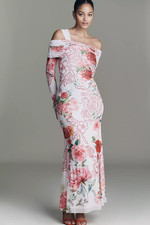 AFRM Tina Off-Shoulder Mesh Maxi Dress - SALE US.