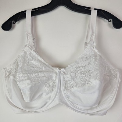 Lilyette Lily Fit White Underwire Bra 42DD Comfort Natural Support Style 0428