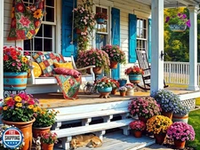 Springbok Front Porch 500 Piece Jigsaw Puzzle for Adults - Step Back and Rela