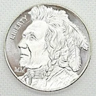 1 oz .999 Fine Silver Buffalo Round Left Facing Indian Head SilverTowne Mint MM