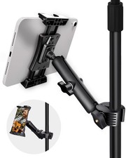 iPad Holder for Mic Stand, Micophone Music Stand Holder Mount, Exercise Bike ...