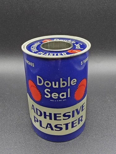 Vintage 1938 Double Seal Adhesive Plaster Tin Scholl MFG Co. 5 Yards USA