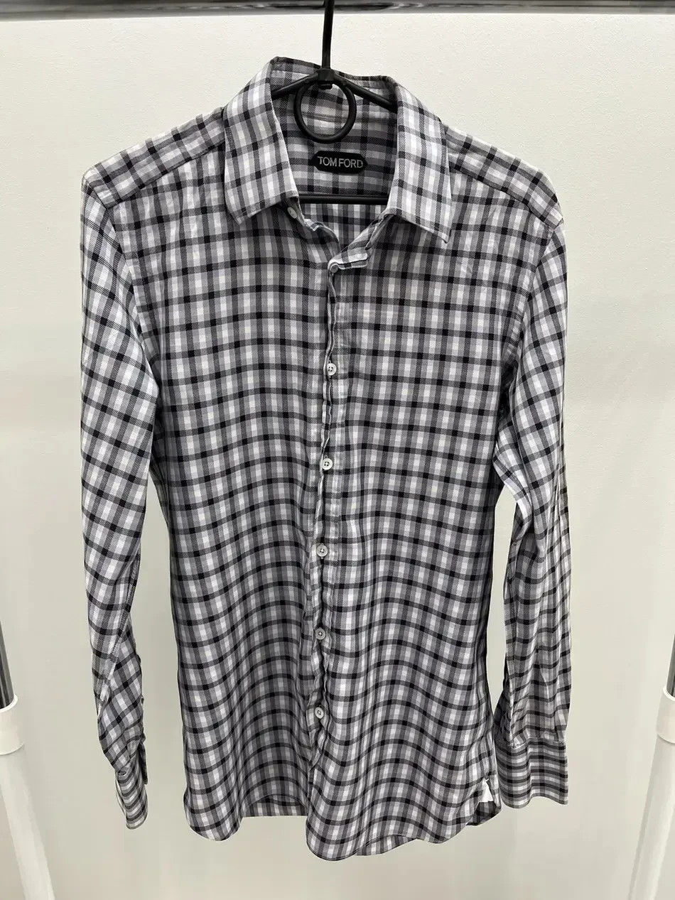 Tom Ford Classic Check Cotton Shirt Size 39