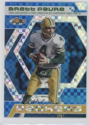 2006 Topps Finest Moments Blue X-Fractor 148/150 Brett Favre #BF10 HOF 0u7