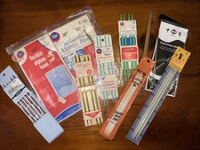 Knitting Needles Mixed Lot of Vintage Knitting Needles  - 10 packs various sizes