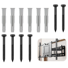 6 Pack M8 Lag Bolt Wall Plug for TV Wall Mounting Bracket into Wood Concrete