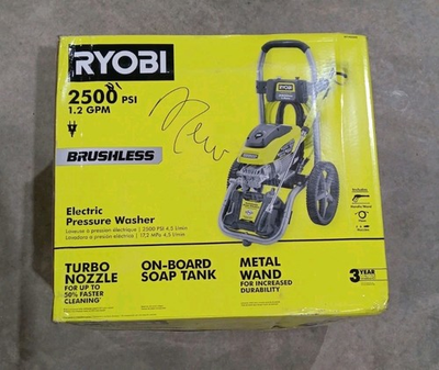 #ad RYOBI 2500 PSI 1.2 GPM High Performance Cold Water Electric Pressure Washer NEW $259.99