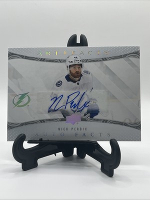 2024-25 UD Artifacts #AF-NP Nick Perbix -Auto Facts Autograph-Lightning