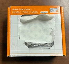 Schluter Kerdi Shower Drain Kit 4” Stainless Steel Grate KD4GRKEP - NEW