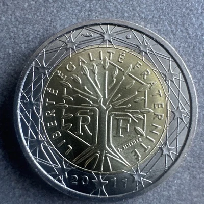 Pièce de monnaie France 2 euro 2011 - Arbre de Vie. Excellent état - Photo 1/2