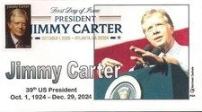 President Jimmy Carter FDC- Digital Color Cancel- McIntosh Cachets
