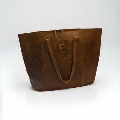 Baseballism Leather Tote Bag Genuine Baseball Glove Dark Brown Leather For mom