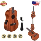 Mahogany Concert Ukulele Acoustic-Electric EQ Bag Polished Pro Sound