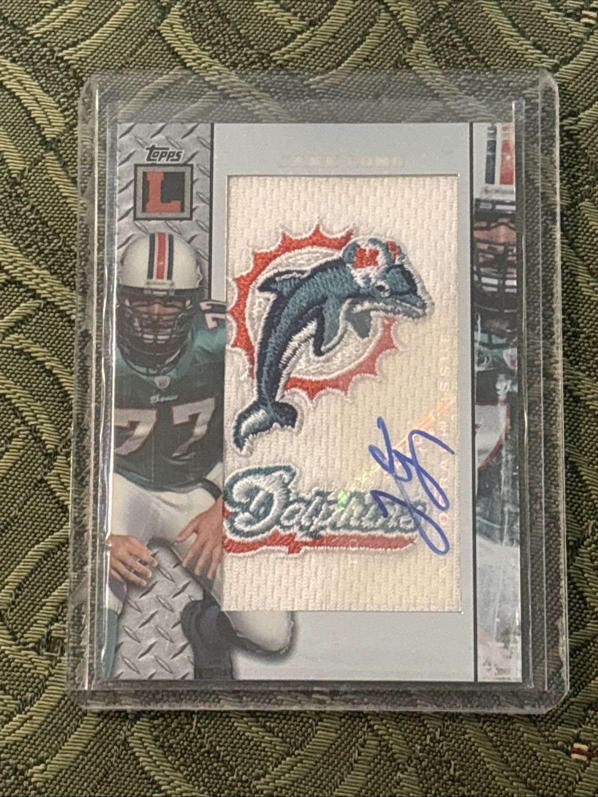 Jake Long Topps Letterman Patches Autograph Team Logo #ATPJL Base