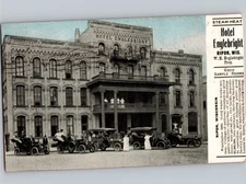 c1910 Hotel Englebright Ripon Wisconsin WI Fond Du Lac County Postcard