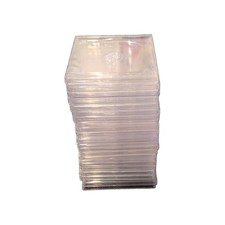 Clear CD Jewel Cases Single Disc Lot 42 Empty Plastic Media Cases Used