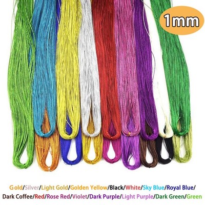 100 Yards 1mm Metallic Beading Cord Jewelry String Gift Tags & Card Making DIY
