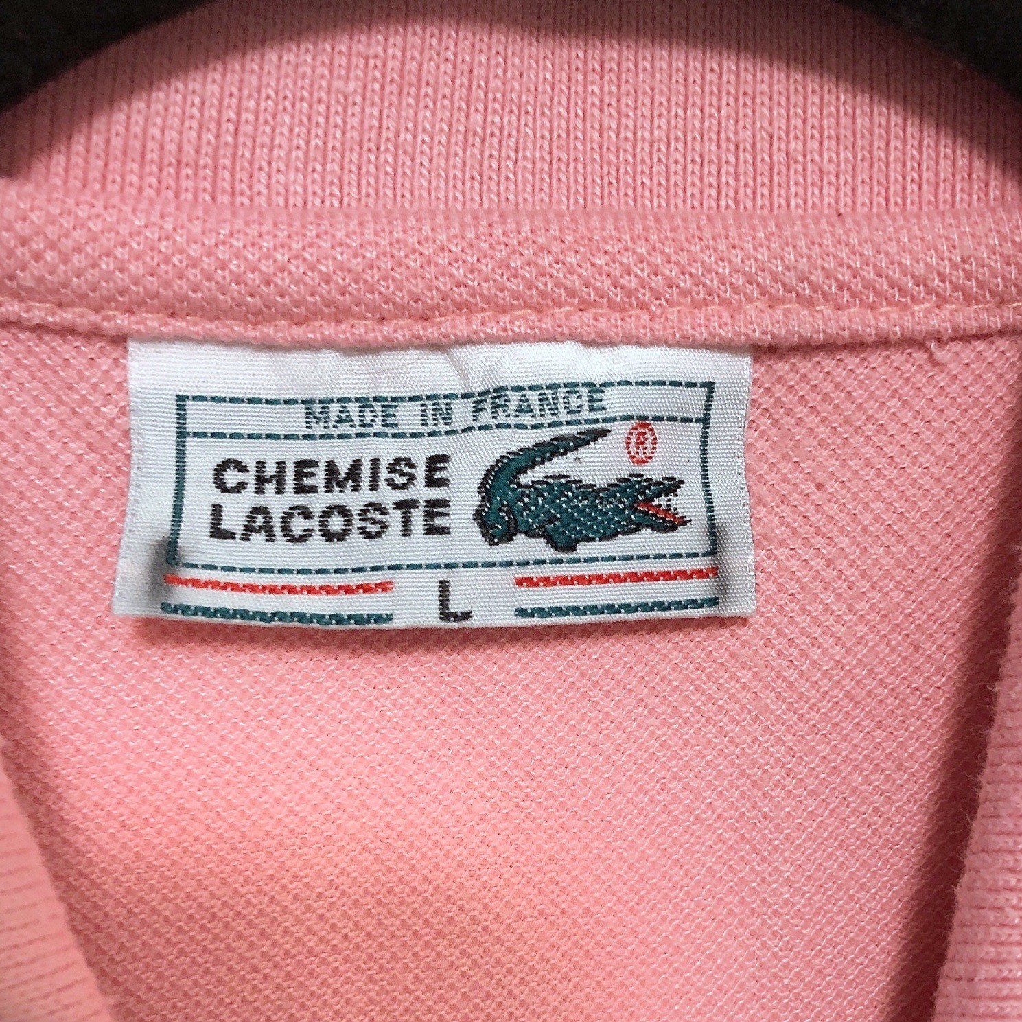 Men's Lacoste Solid Pink Collared Button Short Sl… - image 2