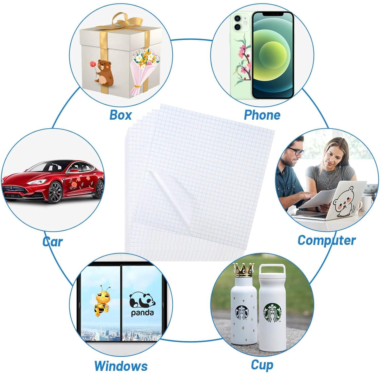 20 Pack Clear Transfer Tape: Low Tack Sheet for Precise Craft Transfers