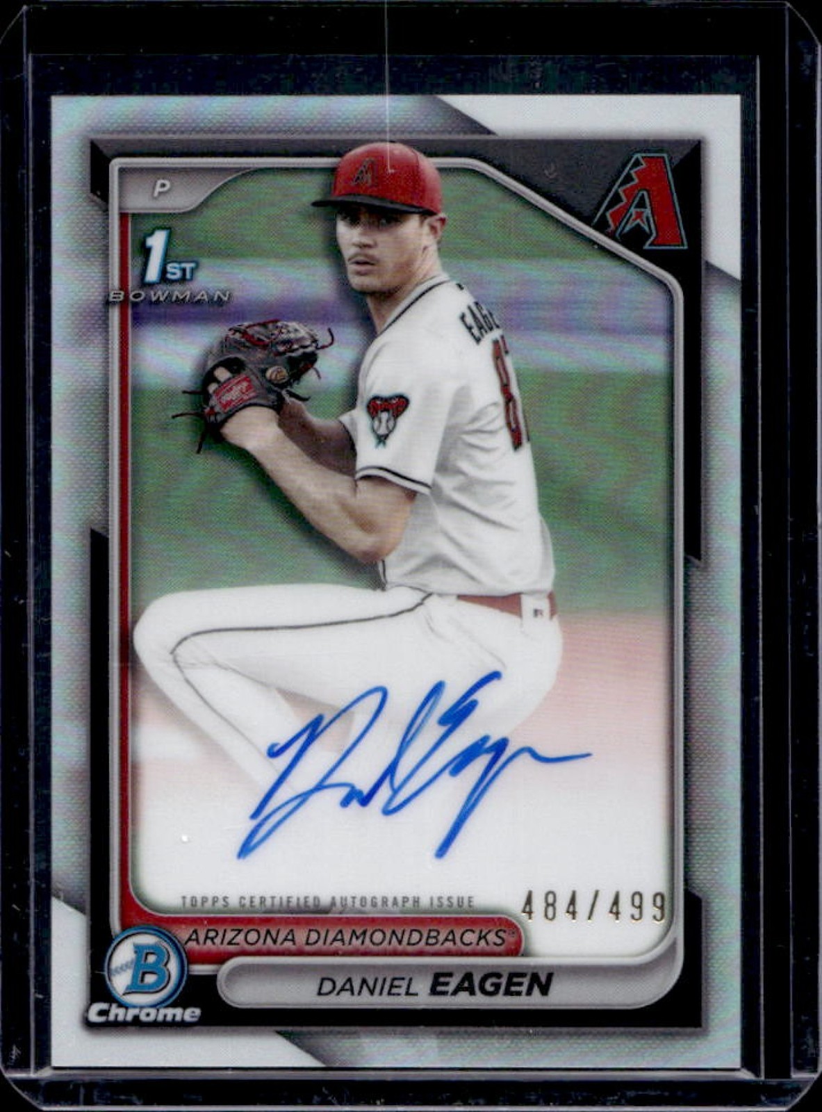2024 Bowman Draft Daniel Eagen Chrome Auto Refractor 1st #484/499