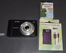 Sony Cyber-shot DSC-W800 20.1 MP 5x Optical Zoom Digital Camera Black Tested