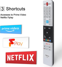 REPLACEMENT REMOTE CONTROL FOR TOSHIBA TV CT-8541 NETFLIX&PRIME BUTTONS SMART·