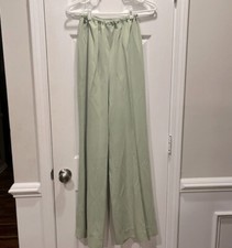 70  s Avocado Green Wide Leg Trousers Hippie Vintage Bell Bottom Flare Pants