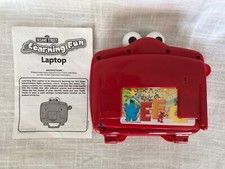 Sesame Street Elmo Learning Fun Laptop With 4 Double Sided Cards Works
