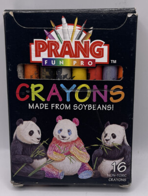 Prang Fun Pro Crayons Made From Soybeans  Box of 16 Colors