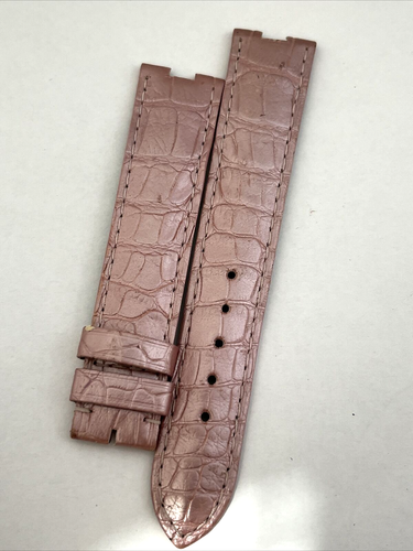 SARCAR Geneve Watch Strap 18/16 (6mm Cut) Alligator Pink Semi-Gloss 7.5" Genuine - Picture 7 of 19