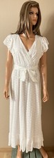 Robe longue blanche en broderie anglaise 38 40 Neuve