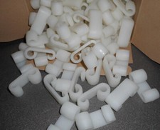 20 X Expanderseil Doppelhaken Weiss für 5 - 10mm Seil Expander Planenseil Haken