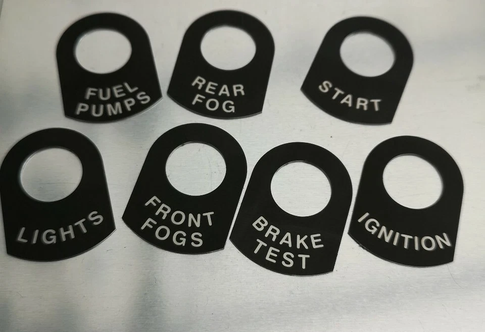 Lucas Switch tag Classic Car, Racing Car,Kit Car,tractor 4 x4 with 12.5mm hole